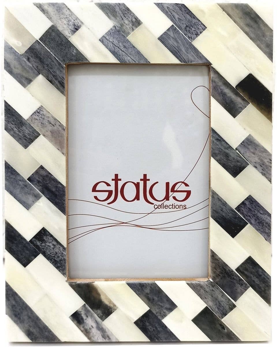 Grey/White Bone Frame 17x22/10x15cm