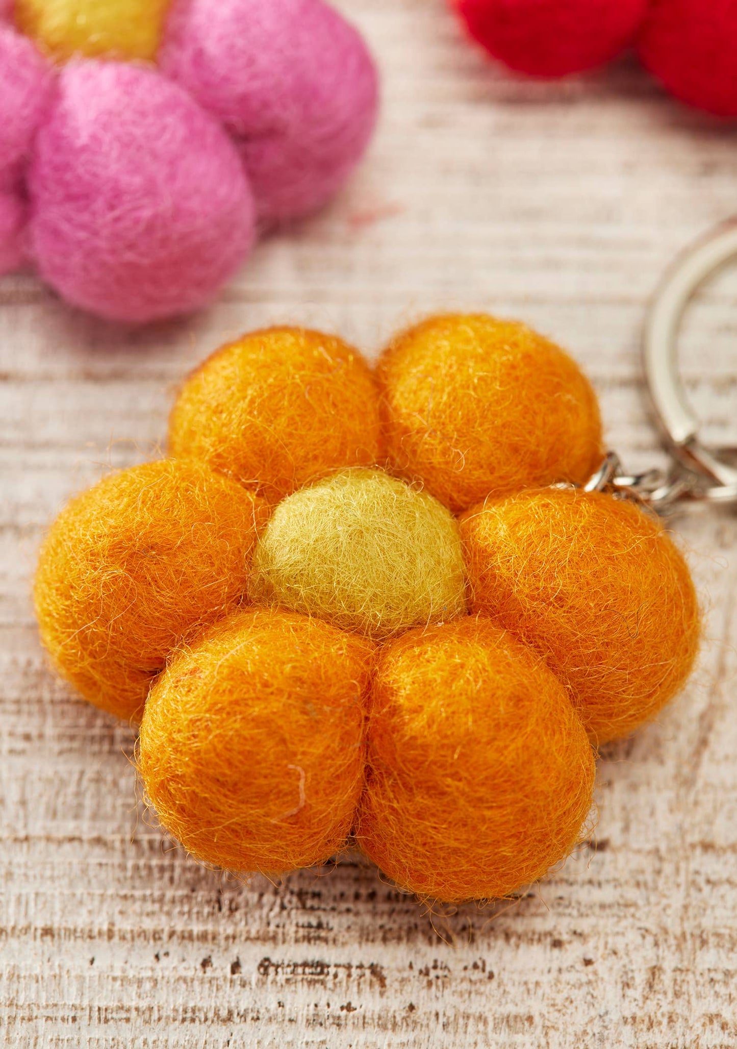 Felt Flower Keyring