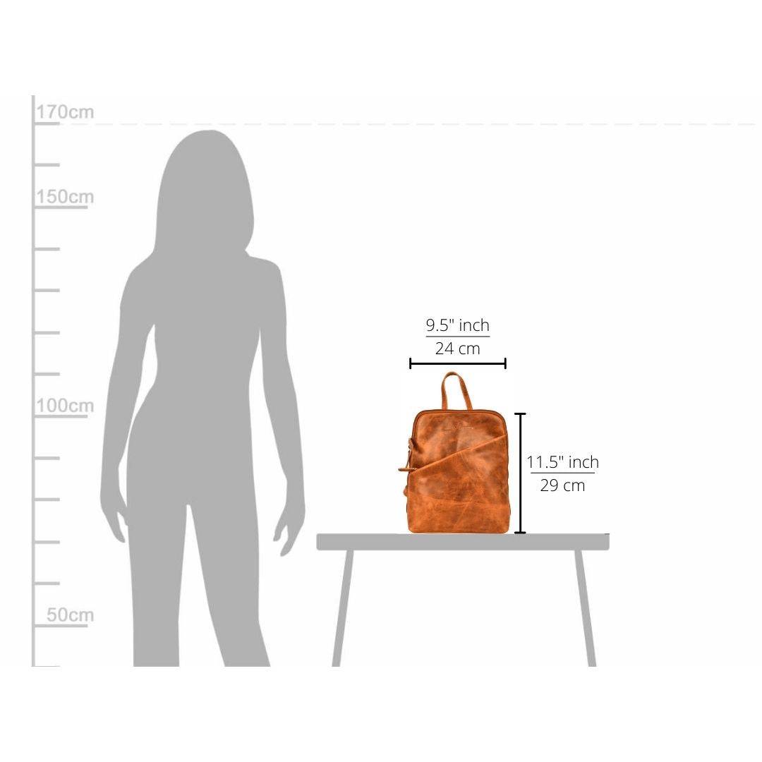 Leather Women's Backpack Claire - Camel GW658816CAM
