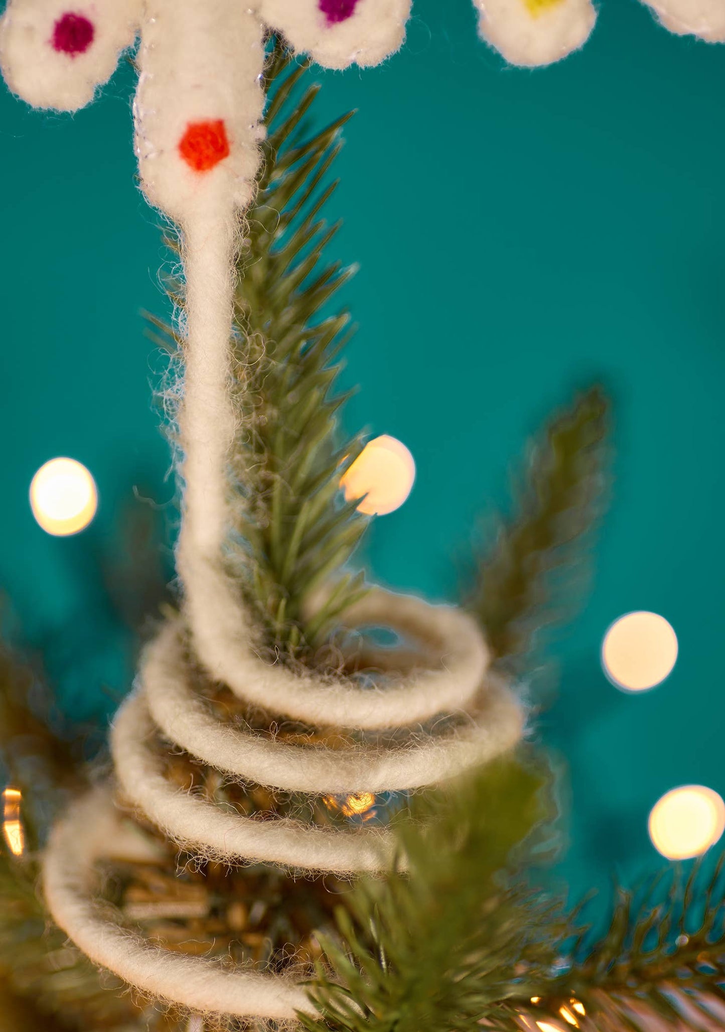 Dotty Rainbow Snowflake Tree Topper