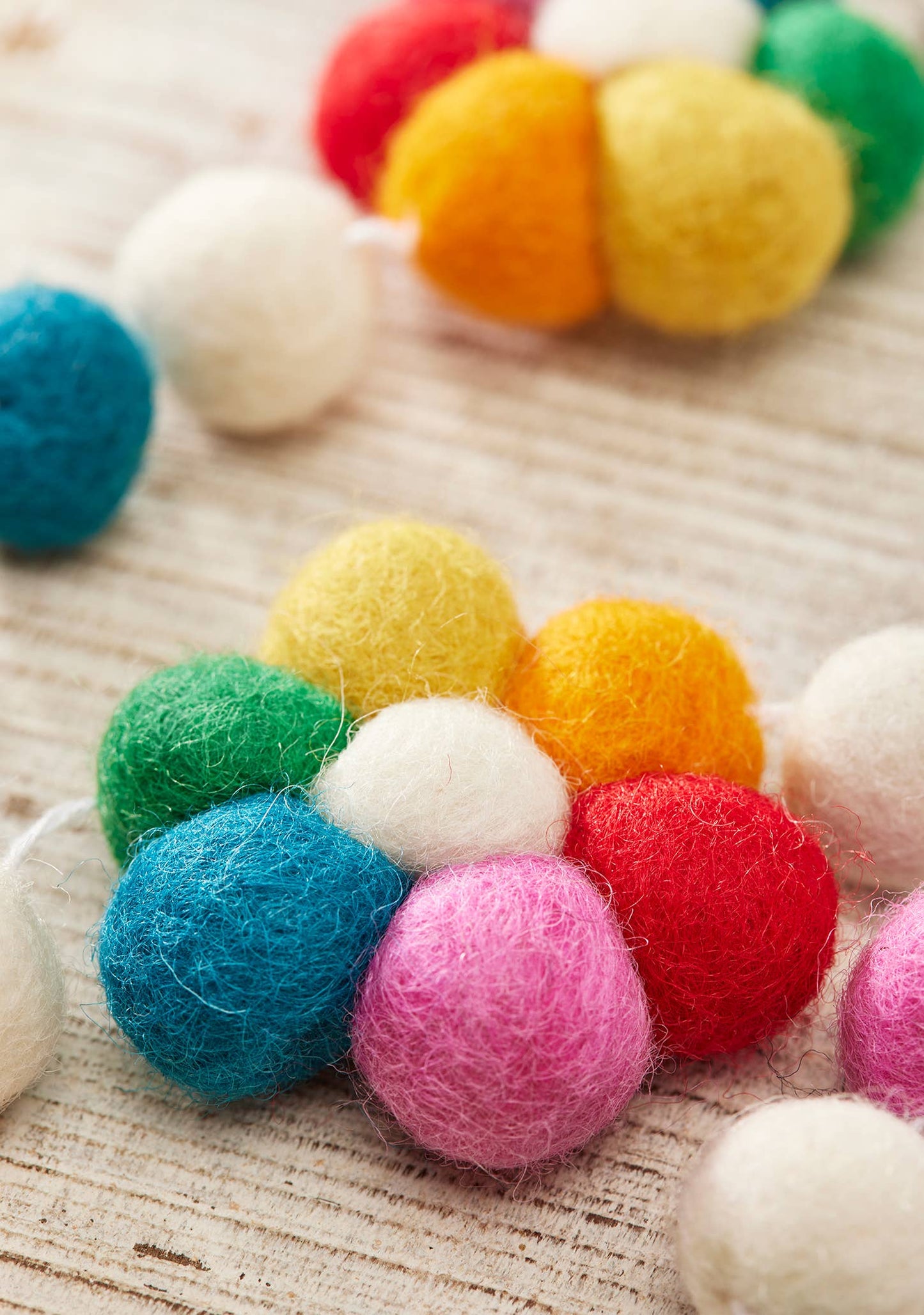 Felt Rainbow Flower Garland