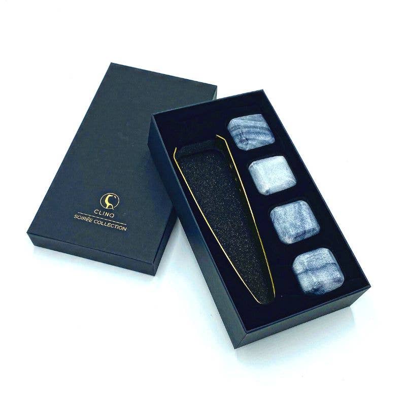 Whisky Stones Set With Tongs