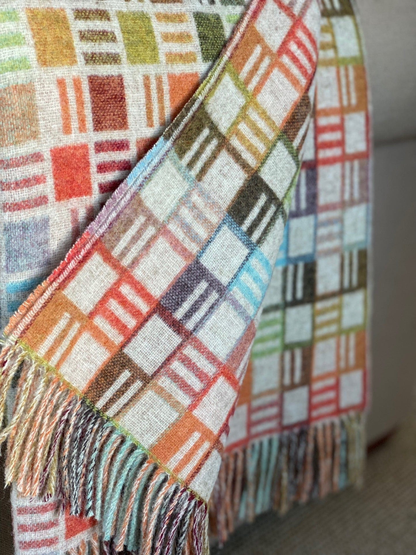 Exquisite Wool Merino Pure NZ Throw - Ribbon Multi