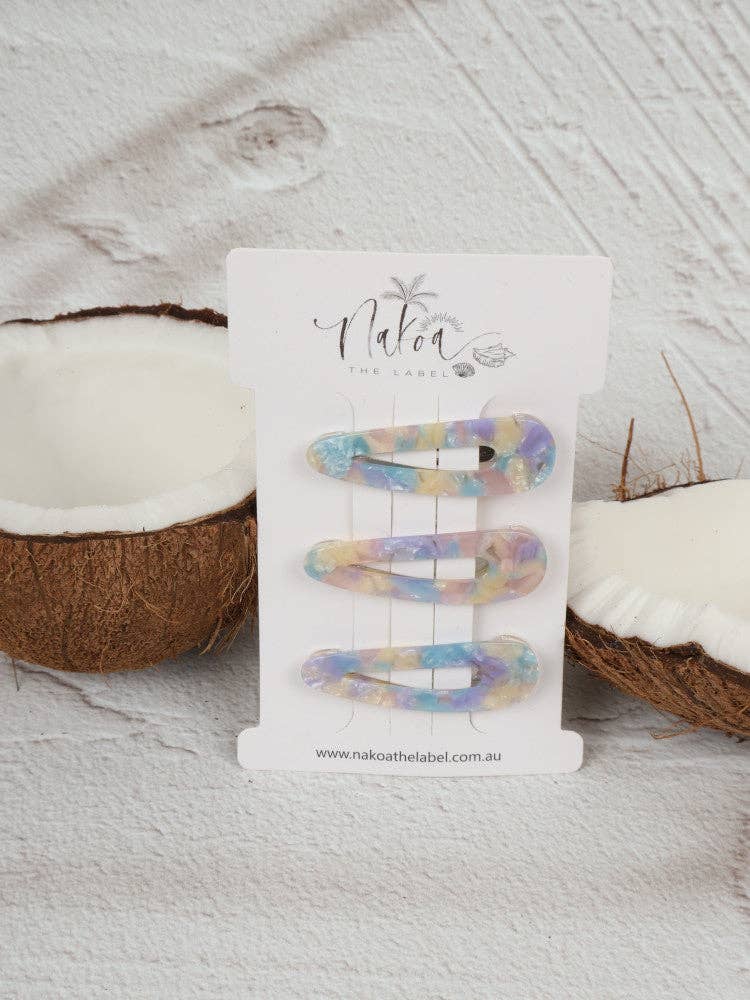 Hair Clip - Set of 3 - Mermaid