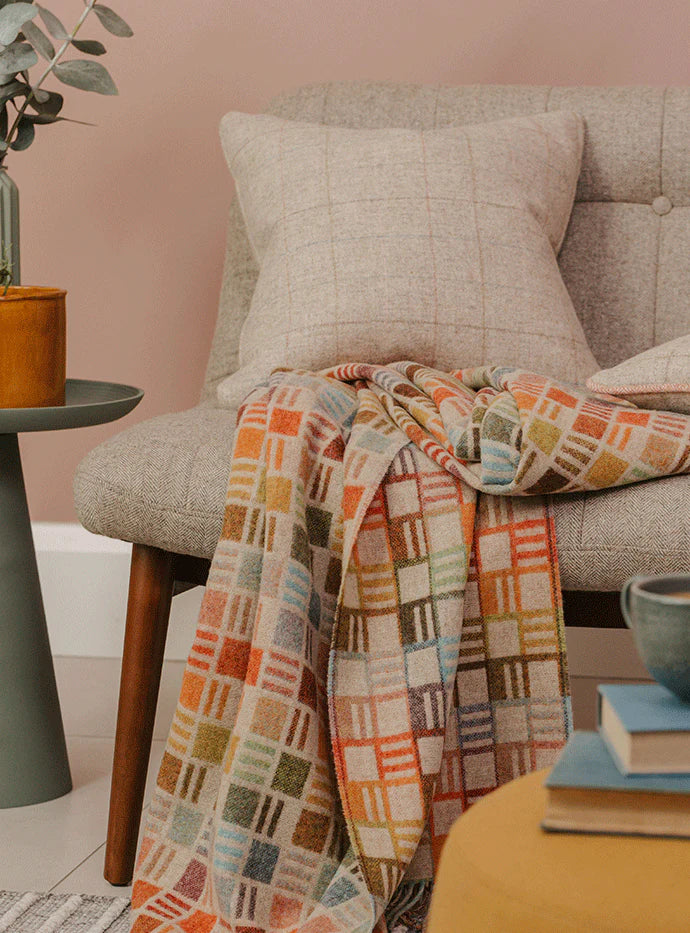 Exquisite Wool Merino Pure NZ Throw - Ribbon Multi