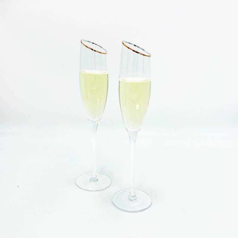 Elegance Stemmed Champagne Flutes (Set of 2)