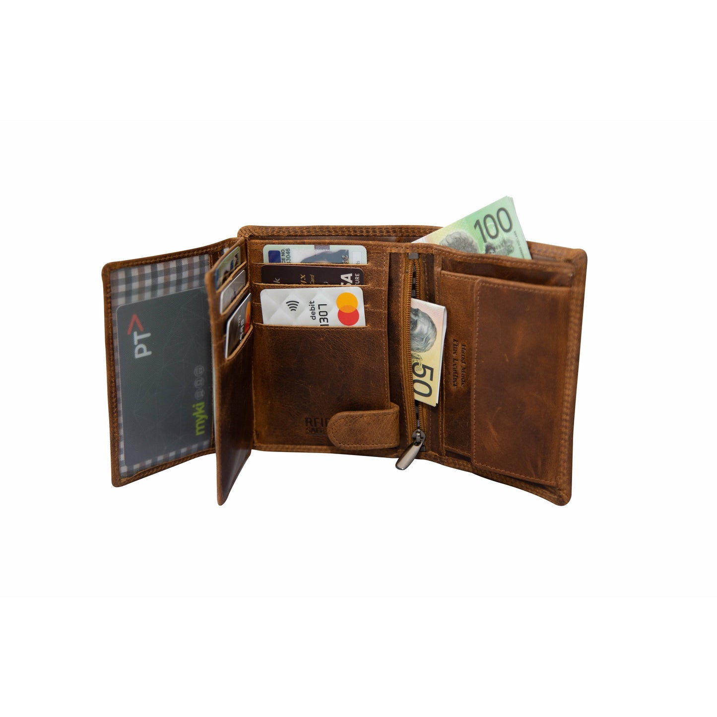 RFID Leather Wallet Melton - Camel GW2155CAM