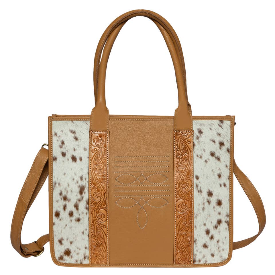 Tooling Lthr Cowhide Boot Stitch Bag – Norman (AB80)