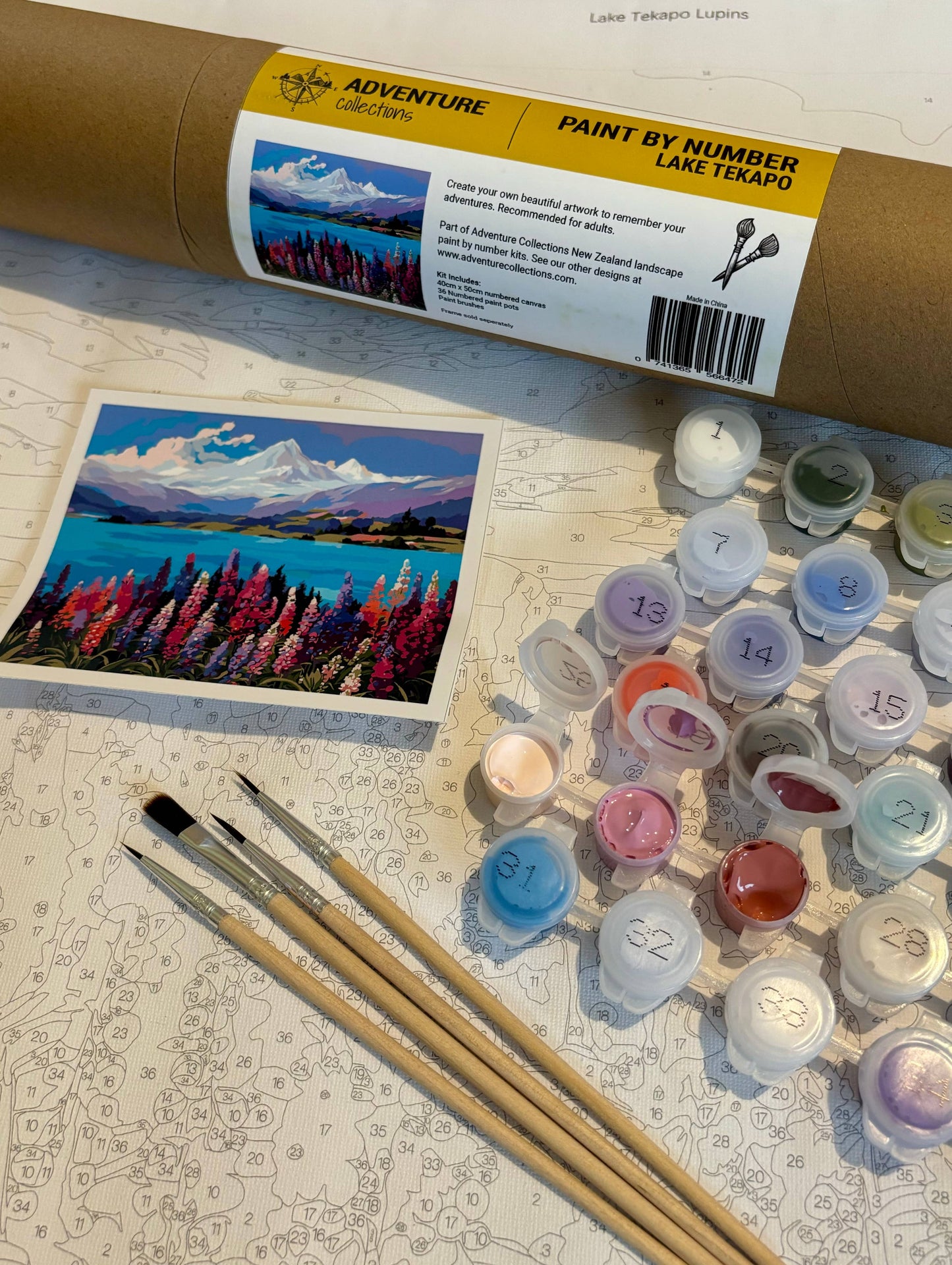 Lake Tekapo Lupins Paint by Numbers Kit