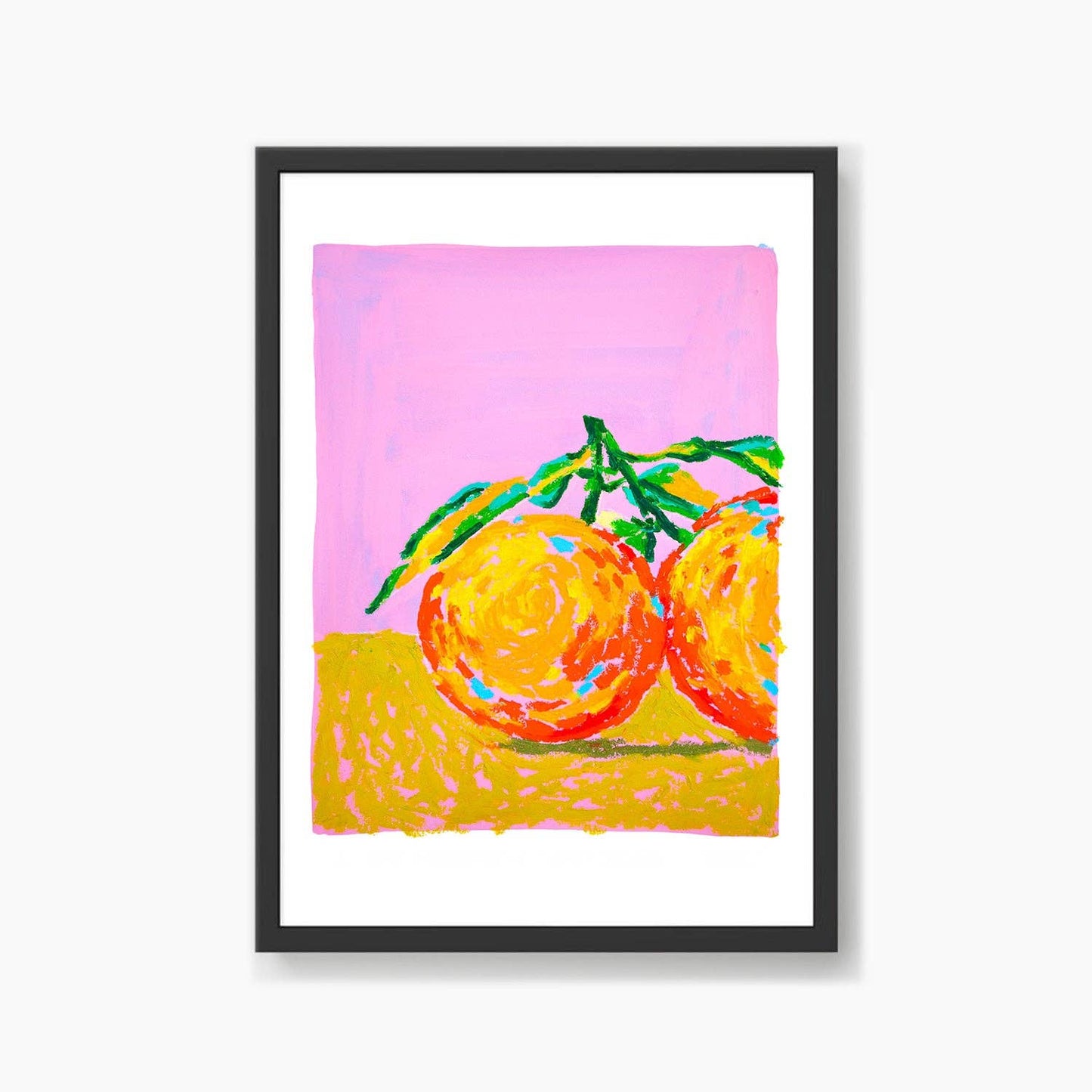 Oil Pastel Oranges Art Print