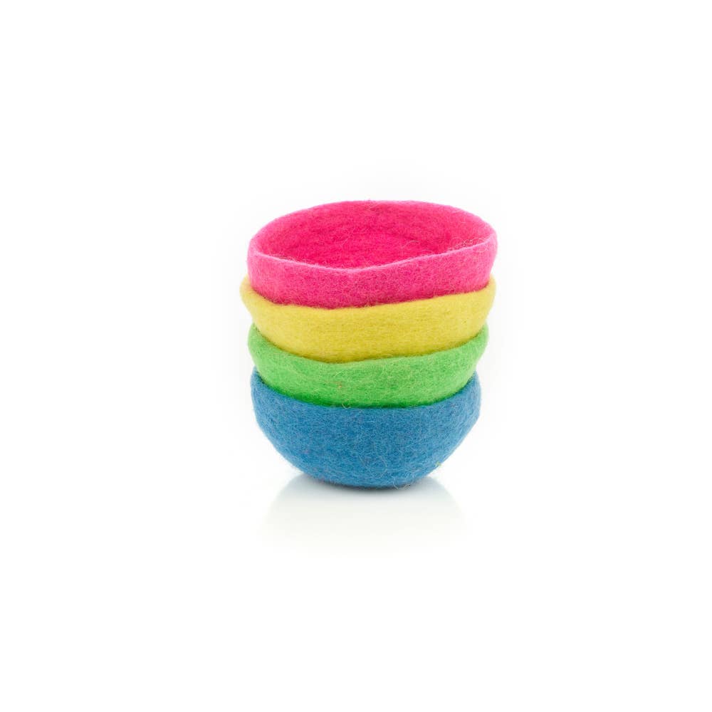 Handmade Felt Neon Trinket Dish Home Decoration