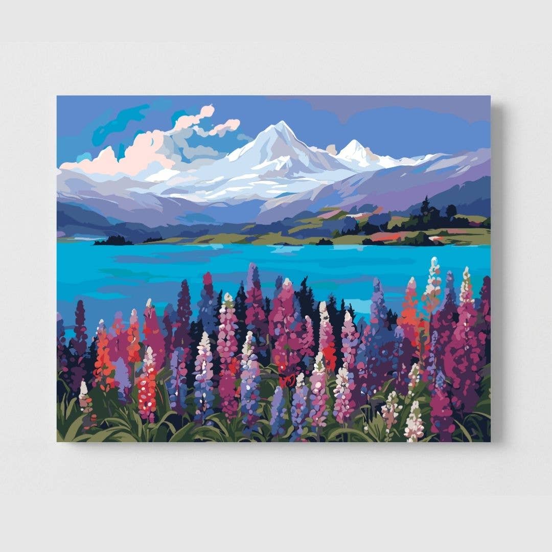 Lake Tekapo Lupins Paint by Numbers Kit