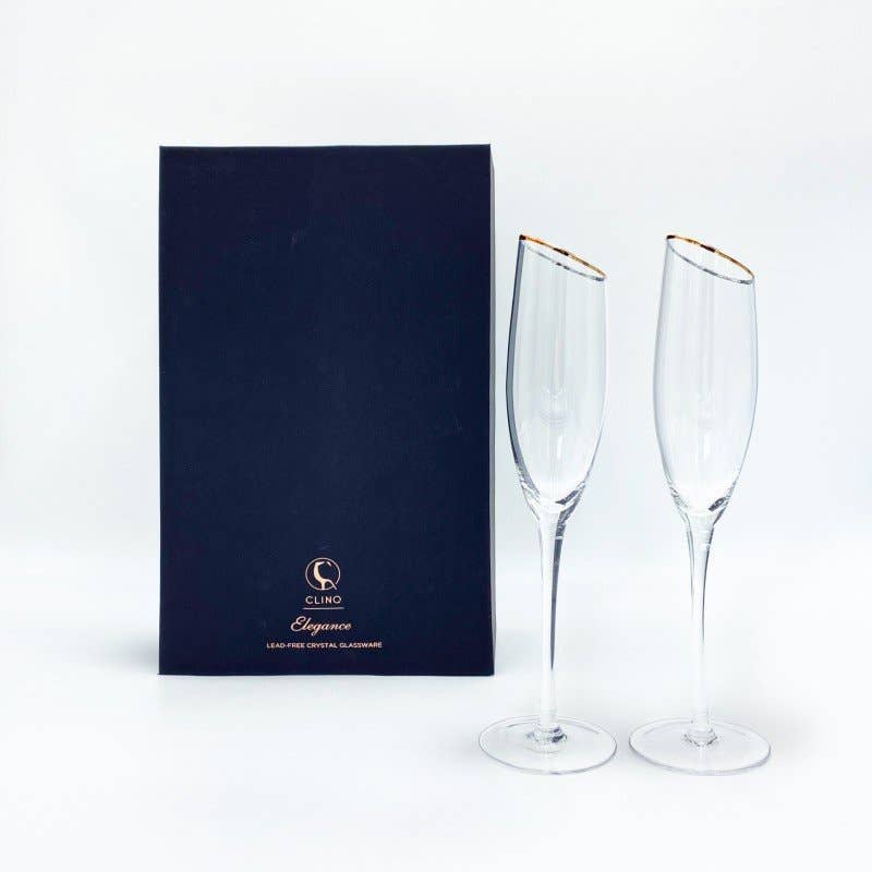 Elegance Stemmed Champagne Flutes (Set of 2)