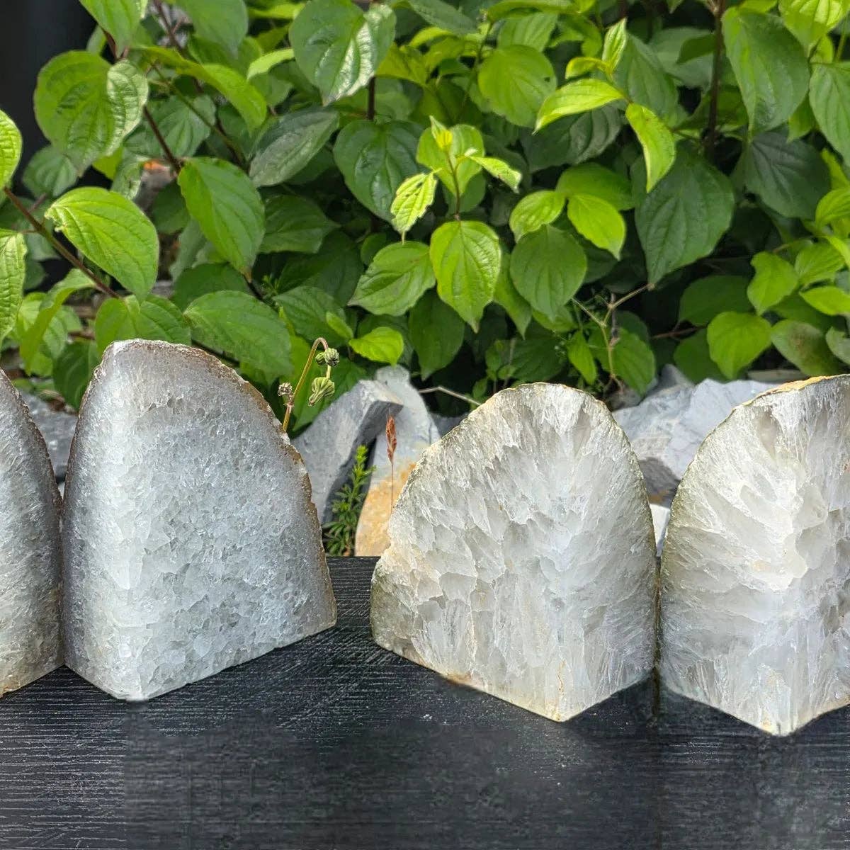 Agate / Quartz Crystal Bookends 1.3-2KG