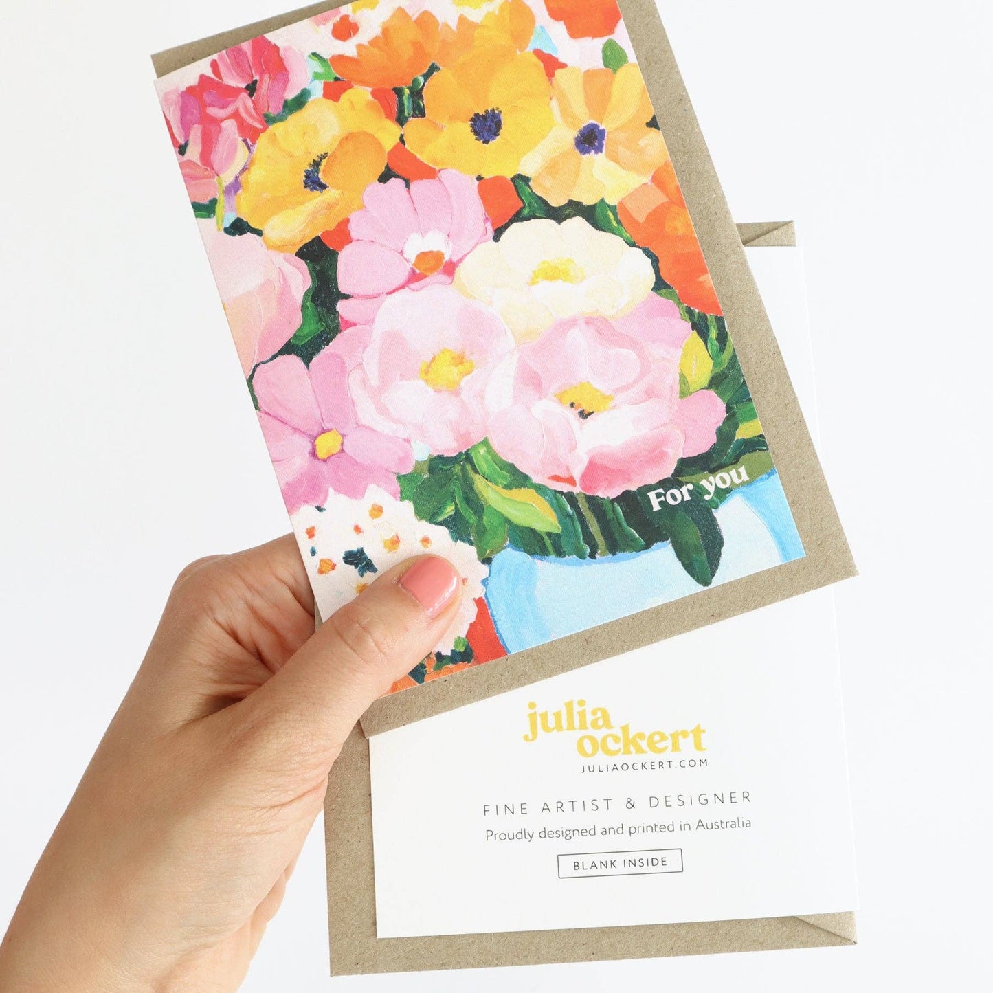 For You - Colourful Floral Greeting Card