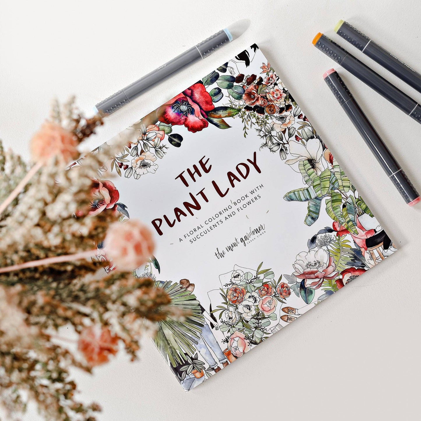 The Plant Lady: A Floral Adult Coloring Book -Valentine Gift