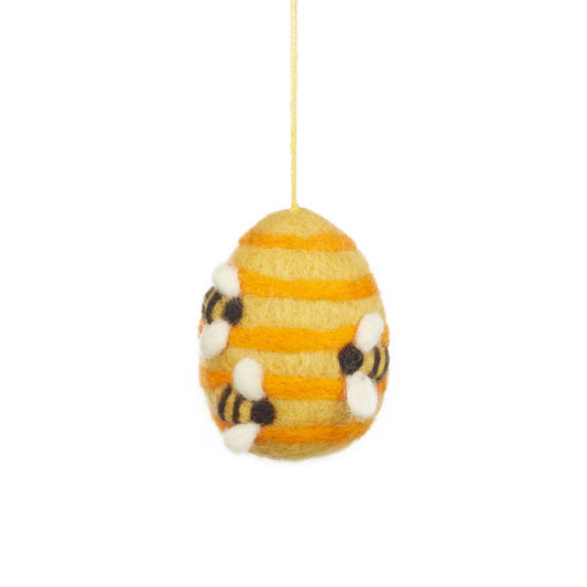 Handmade Hanging Busy Beehive Felt Decoration