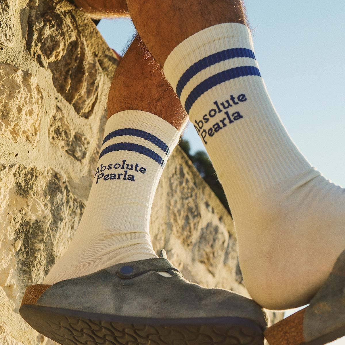 Absolute Perla Socks in Blue Stripe