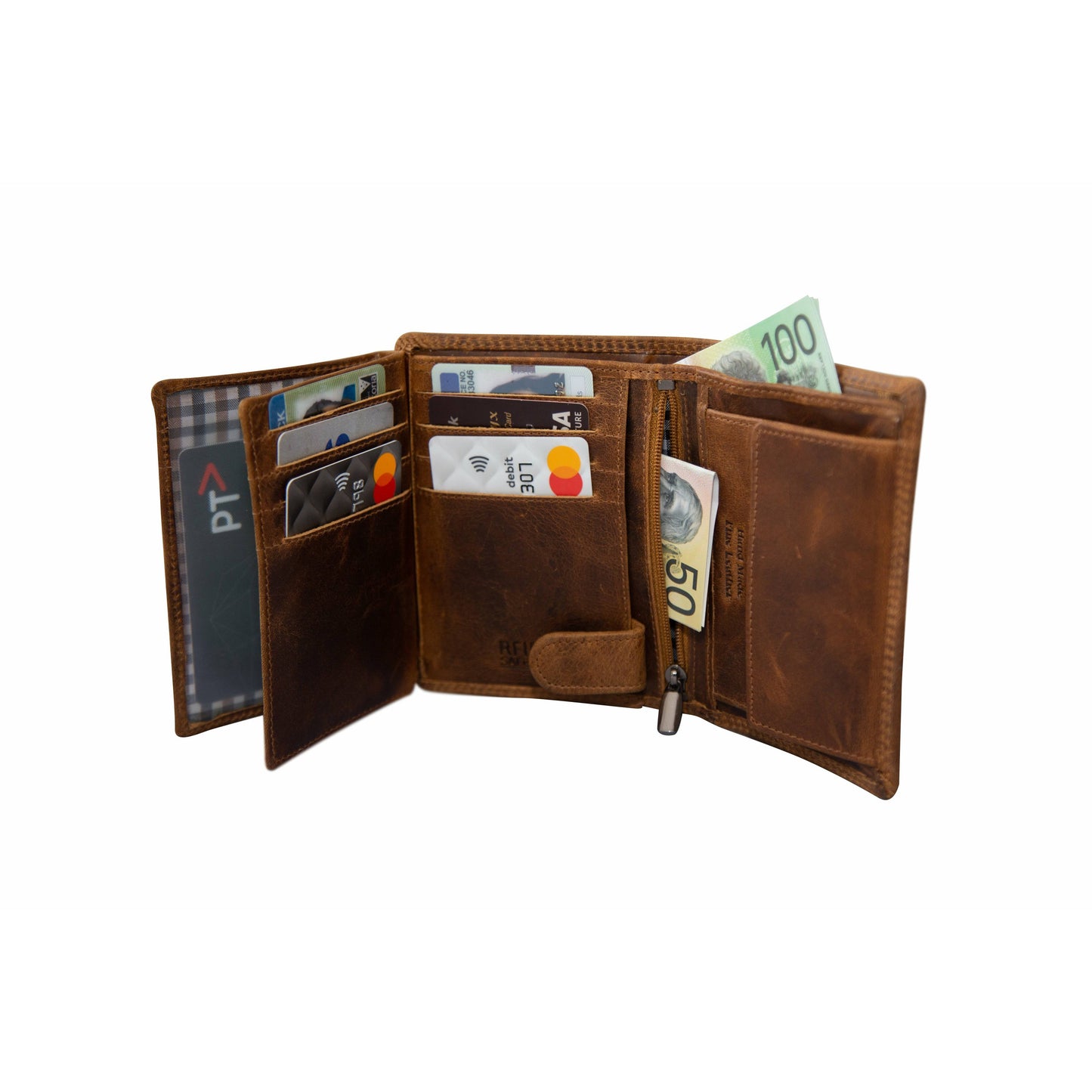 RFID Leather Wallet Melton - Camel GW2155CAM