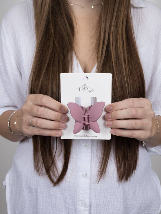 Claw Clip -- Butterfly - Grape