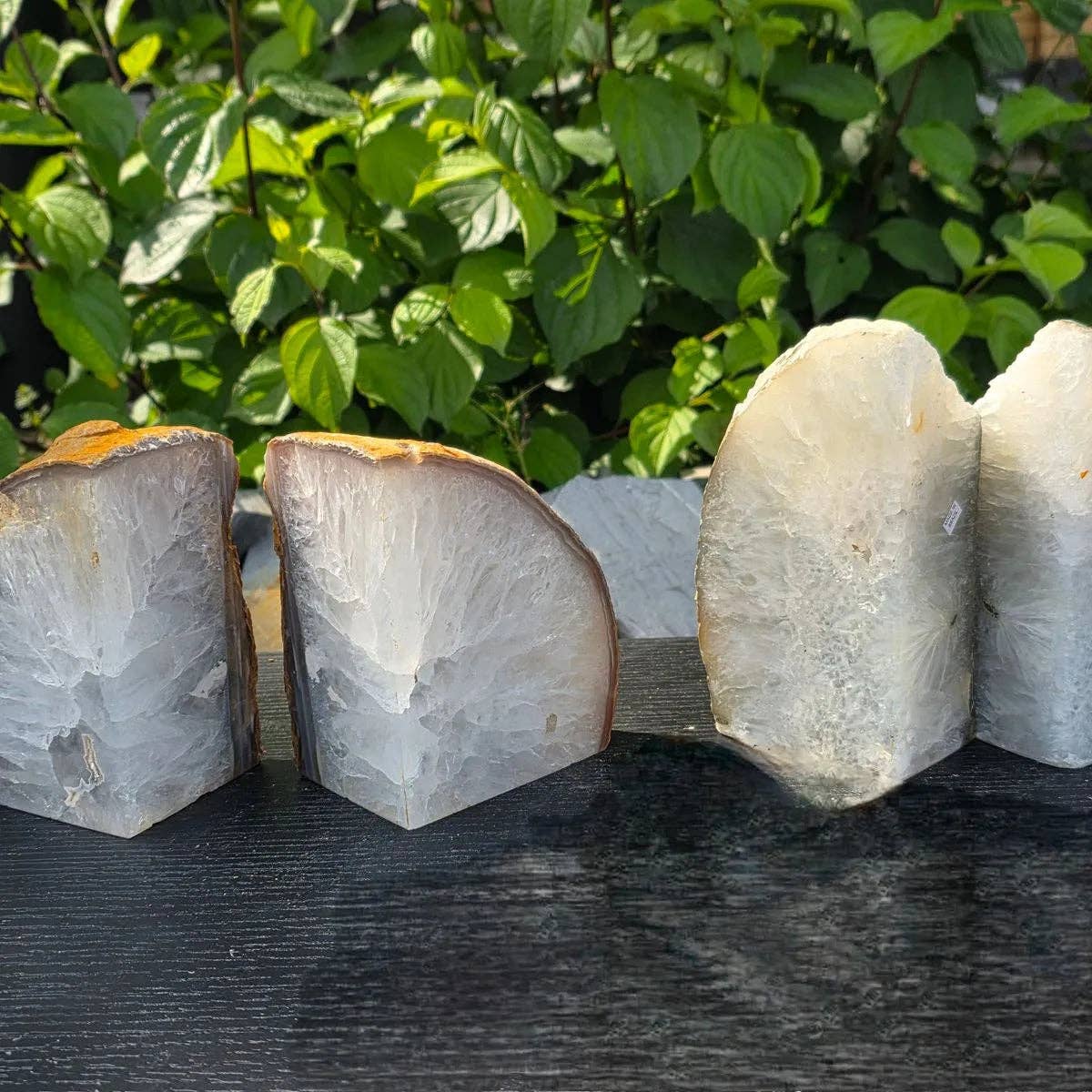XL Agate / Quartz Crystal Bookends 2.4-3.2 KG