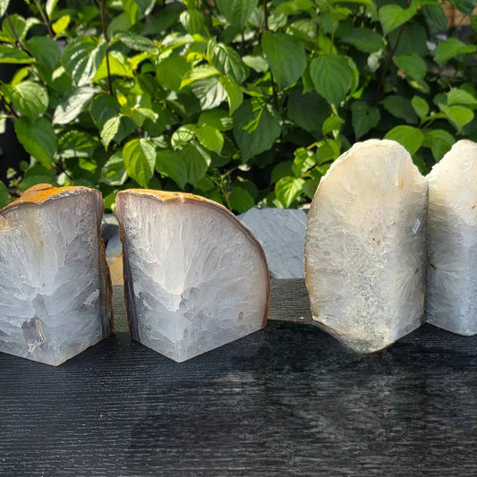 XL Agate / Quartz Crystal Bookends 2.4-3.2 KG