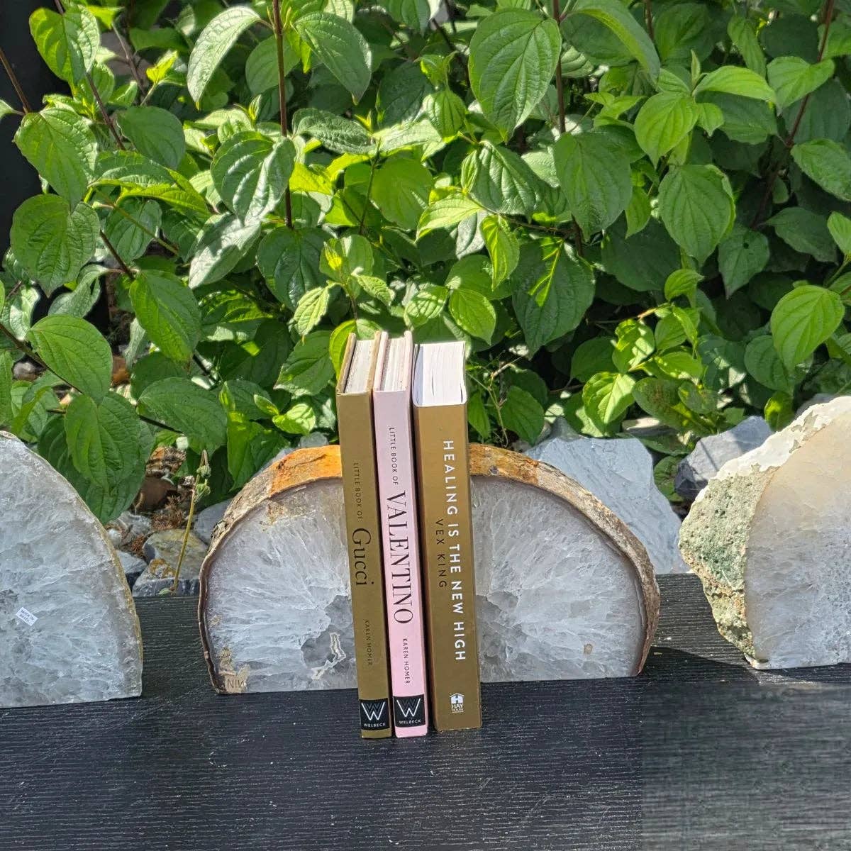 XL Agate / Quartz Crystal Bookends 2.4-3.2 KG