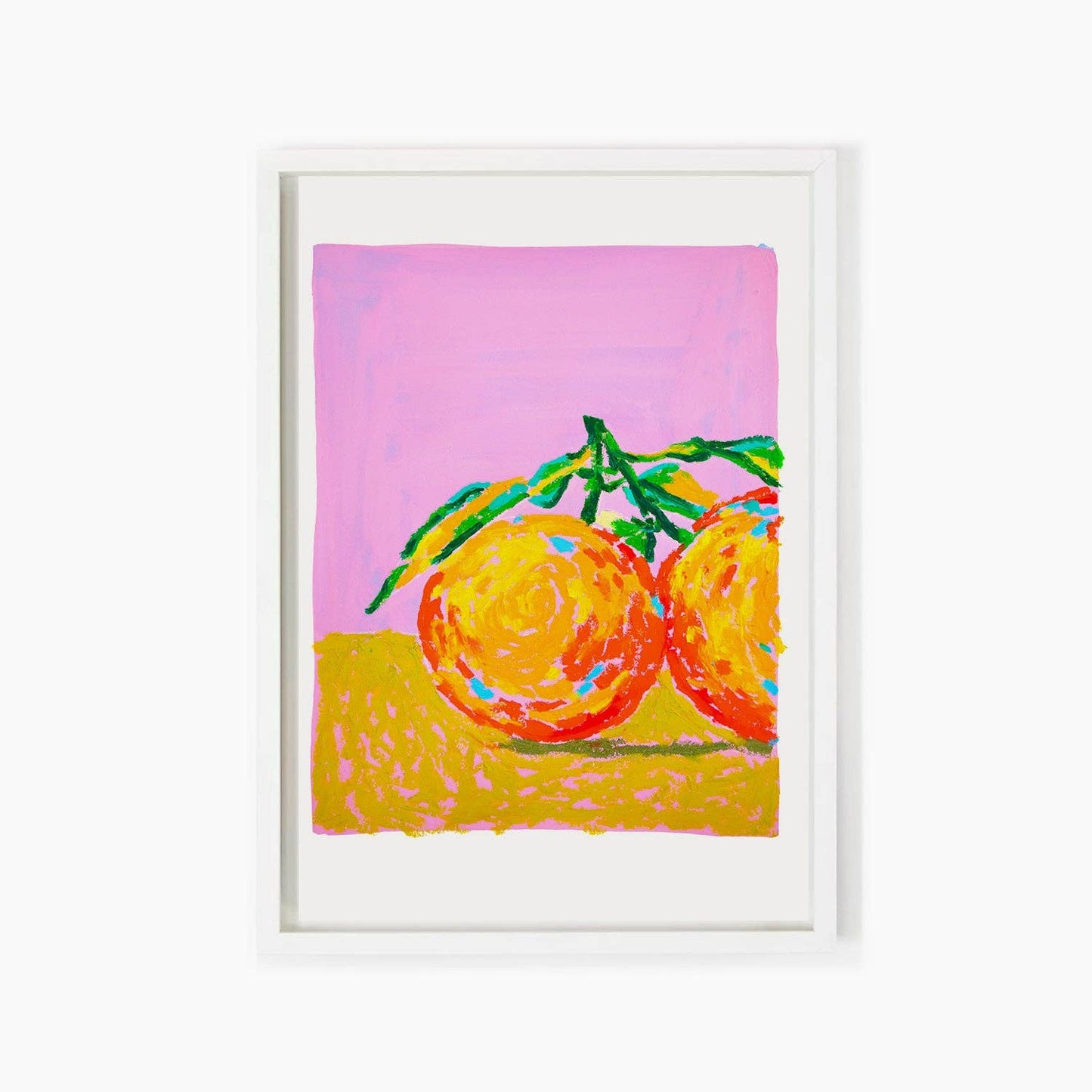 Oil Pastel Oranges Art Print