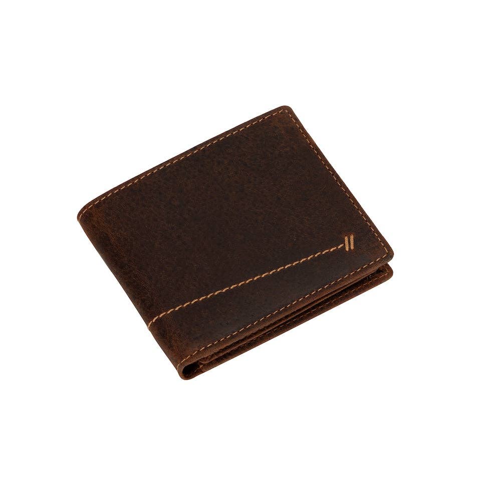 Wildera Leather “Hudson” Men’s Bifold Leather Wallet – RFID Protection | Sandel