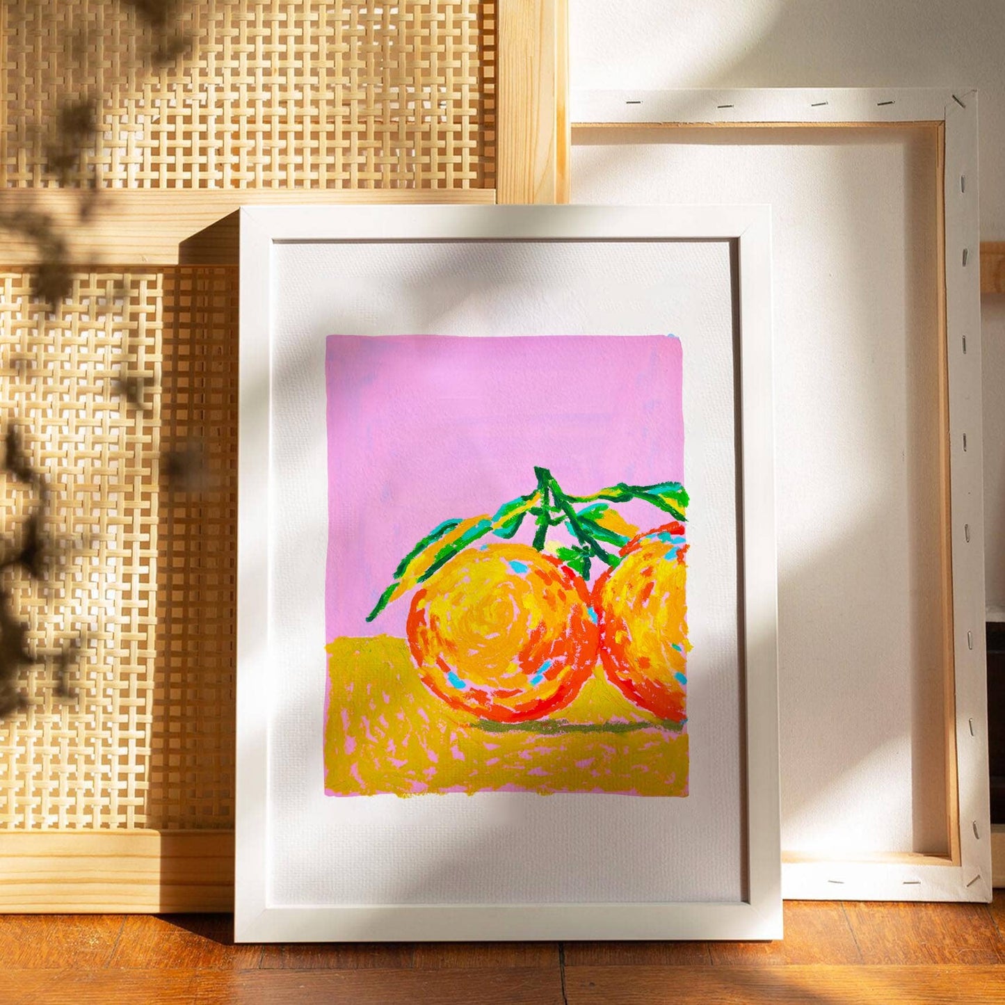 Oil Pastel Oranges Art Print
