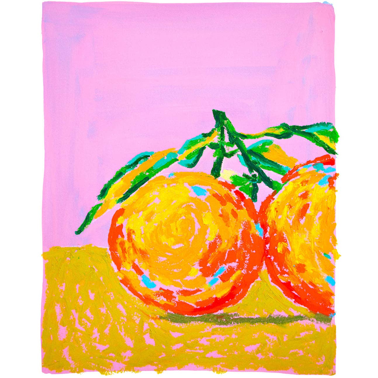 Oil Pastel Oranges Art Print
