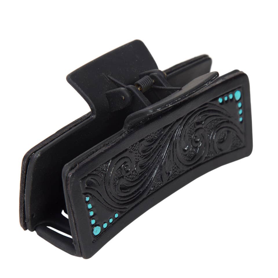 Tooling Leather Hair Clip