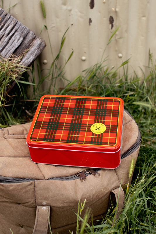 Whats for Smoko Dough Tartan Cake Tin