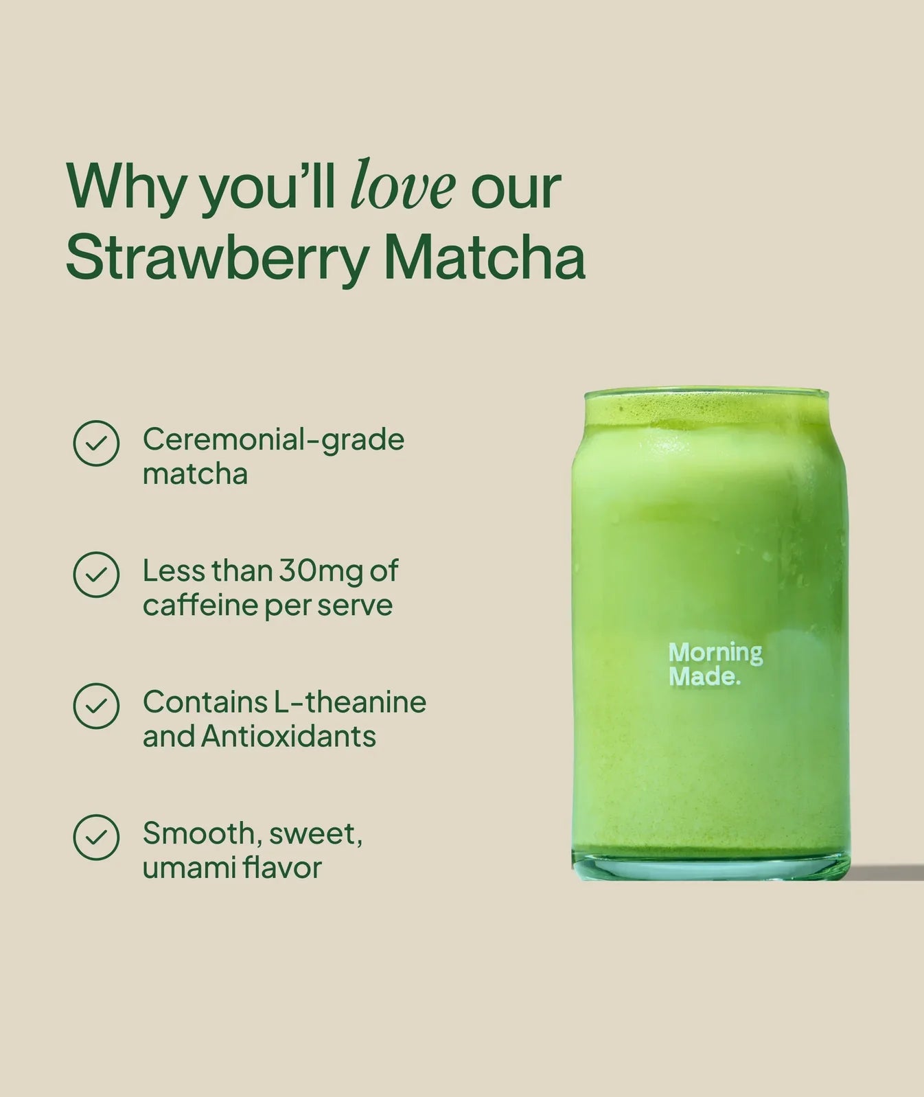 Morning Made Matcha Latte Strawberry Blend