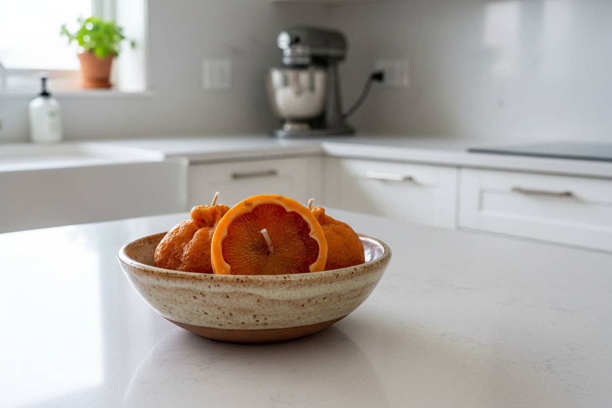 Mandarin Shaped Scented Candle