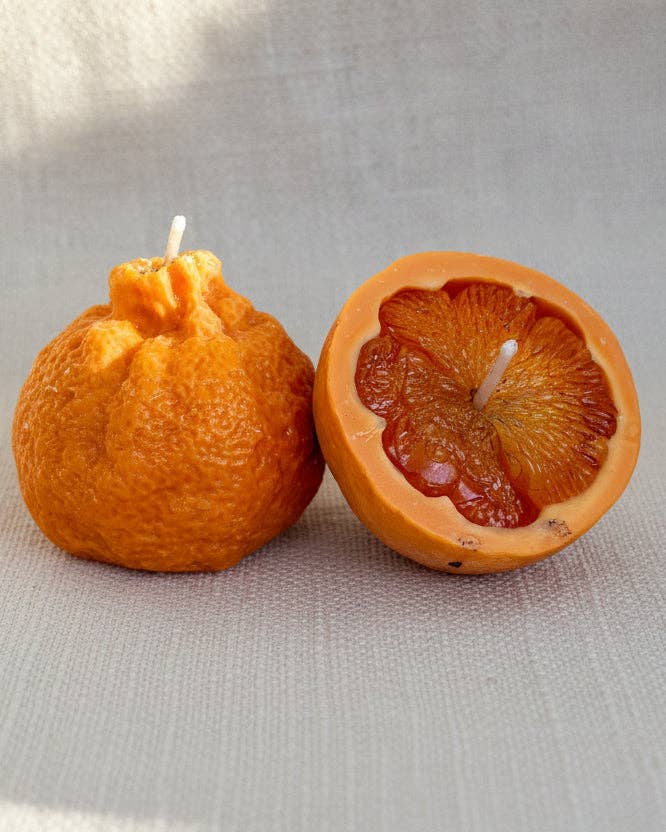Mandarin Shaped Scented Candle