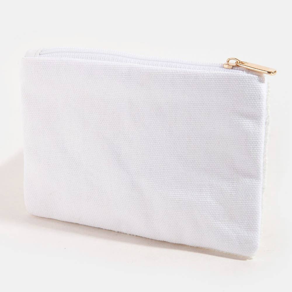Apple And Pencils Love Sequin Coin Purse