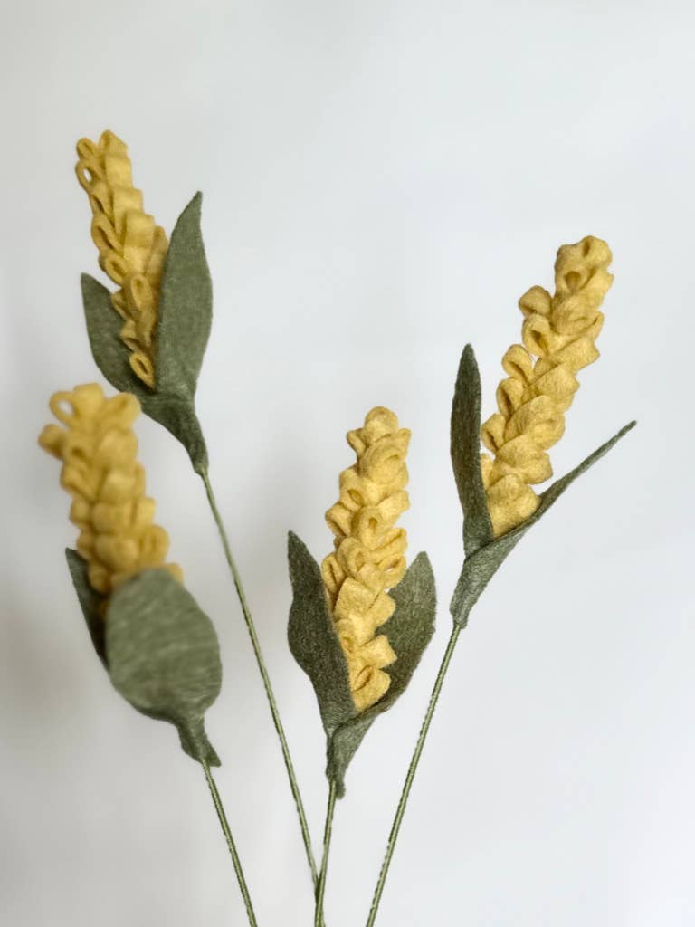 Felt Goldenspike Flower