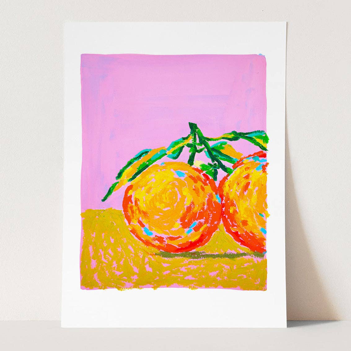 Oil Pastel Oranges Art Print