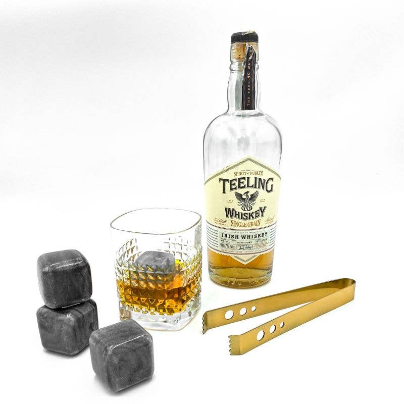 Whisky Stones Set With Tongs