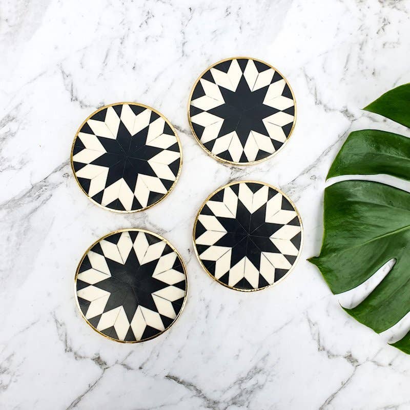 Clinq Bone Inlay Coasters