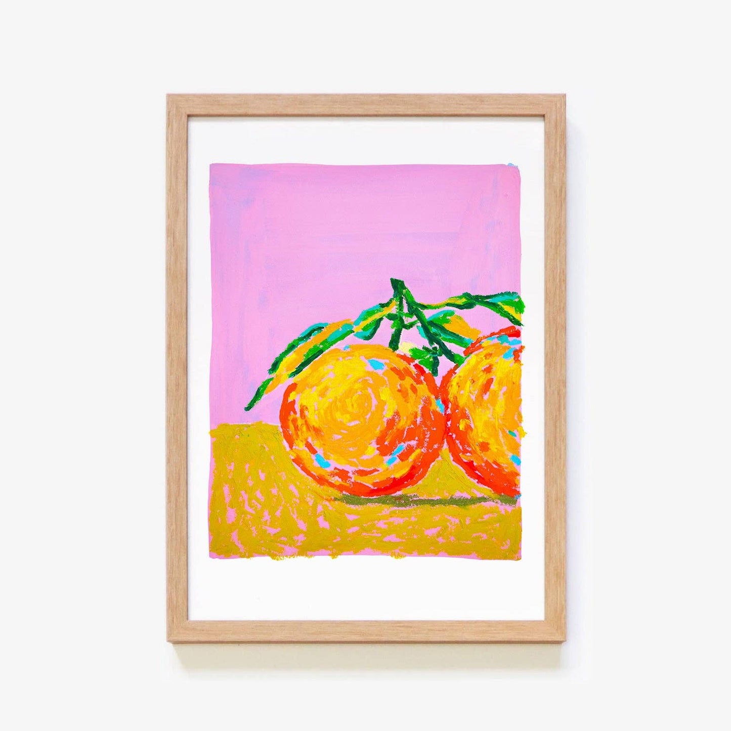 Oil Pastel Oranges Art Print