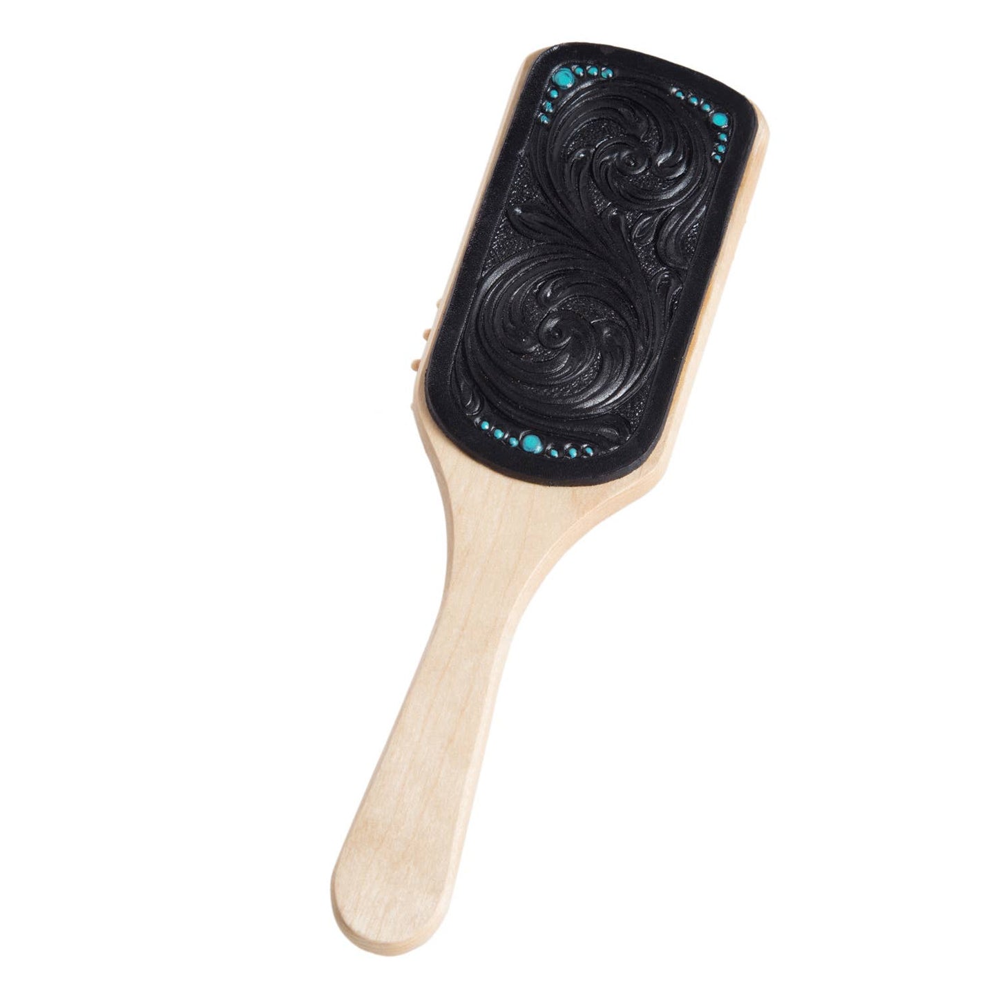 Tooling Leather Hair Brush