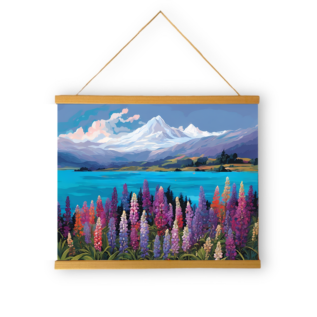 Lake Tekapo Lupins Paint by Numbers Kit