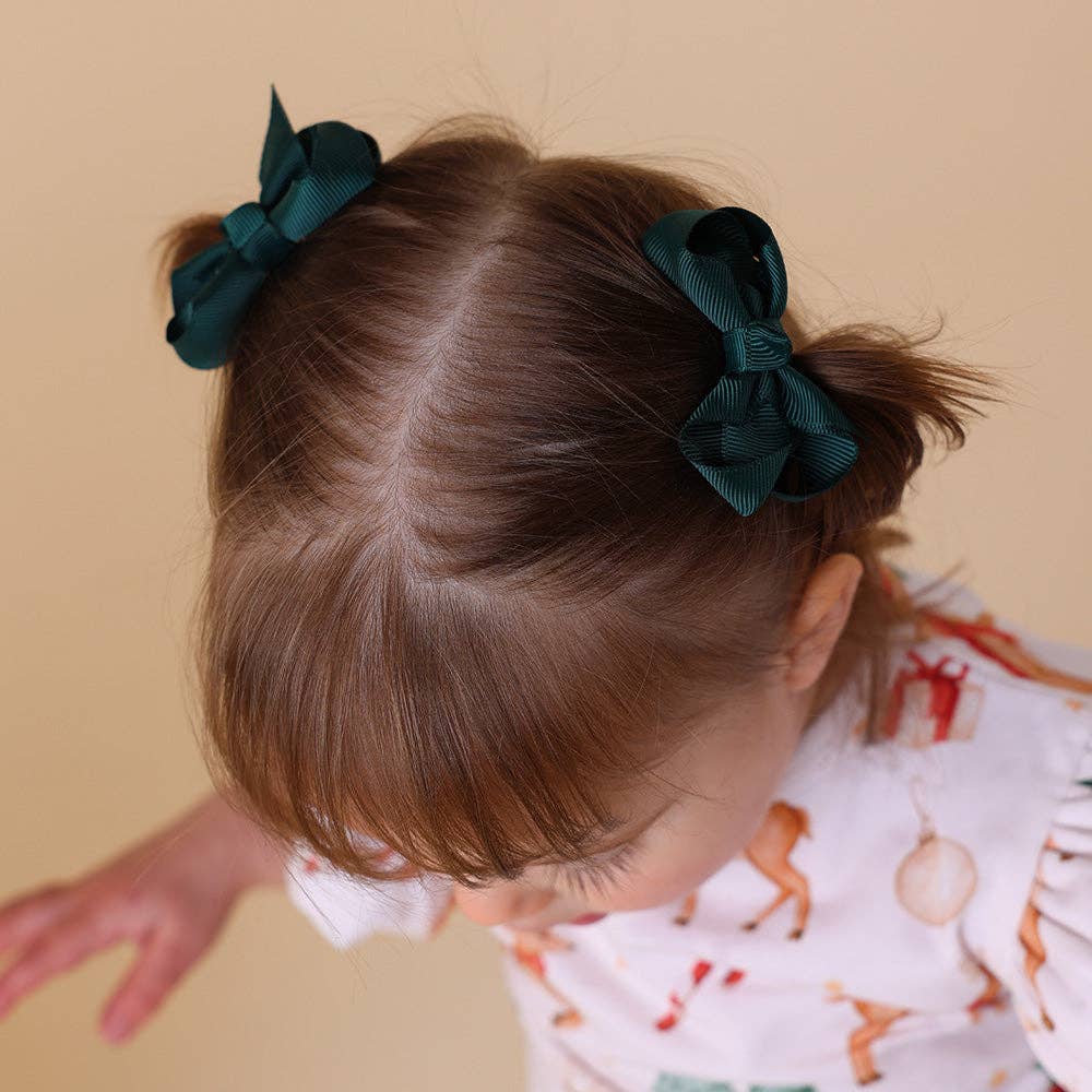 Pine Piggy Tail Hair Clips - Pair