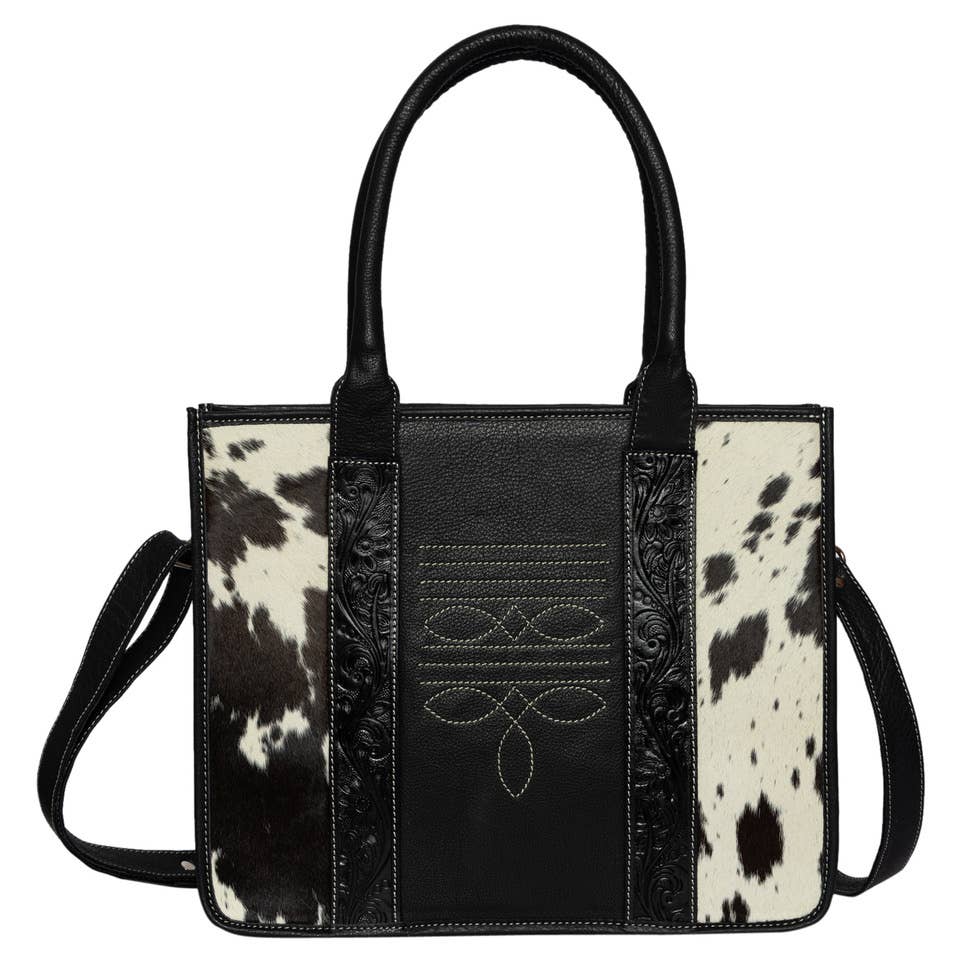 Tooling Lthr Cowhide Boot Stitch Bag – Norman (AB80)