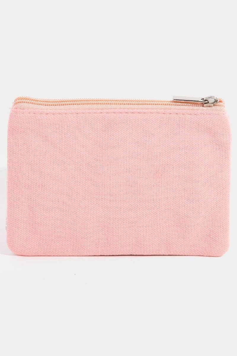 Floral You Got This Seed Beaded Coin Purse