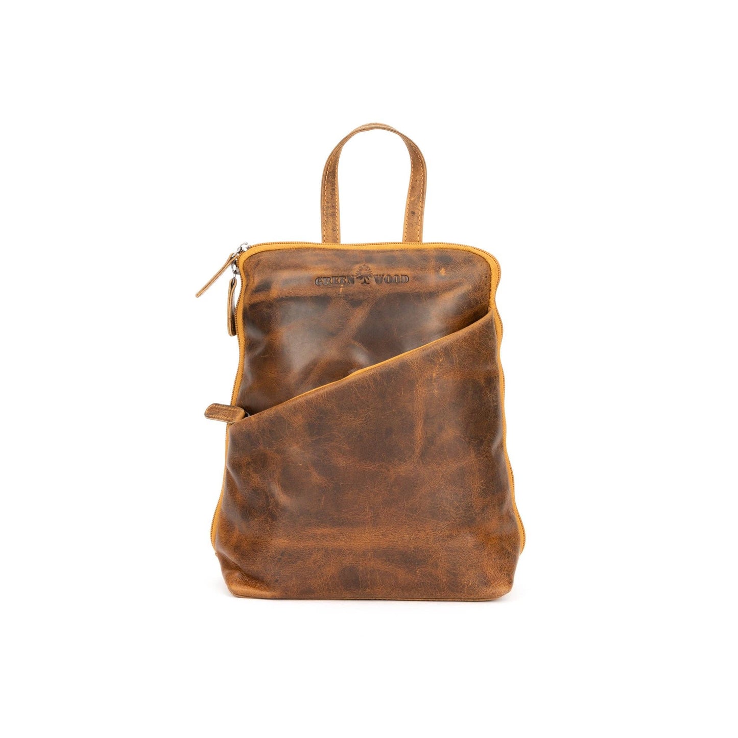 Leather Women's Backpack Claire - Camel GW658816CAM