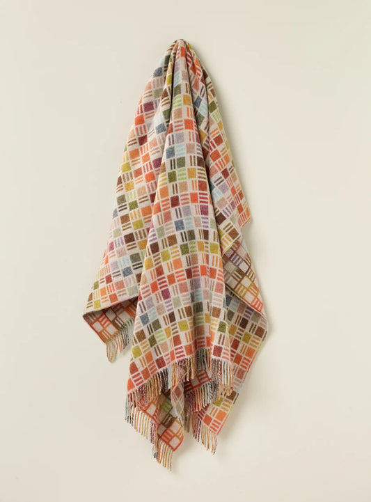 Exquisite Wool Merino Pure NZ Throw - Ribbon Multi