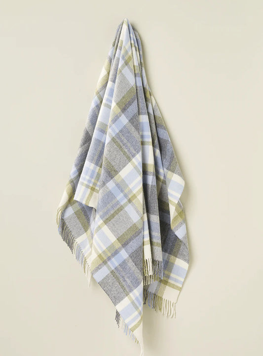 Exquisite Wool Merino Pure NZ Throw - Portree Duck Egg